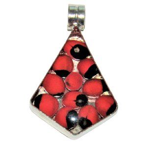 NWOT Beautiful Peruvian Huayruro Seeds Pendant RA-4PBS-DE3V